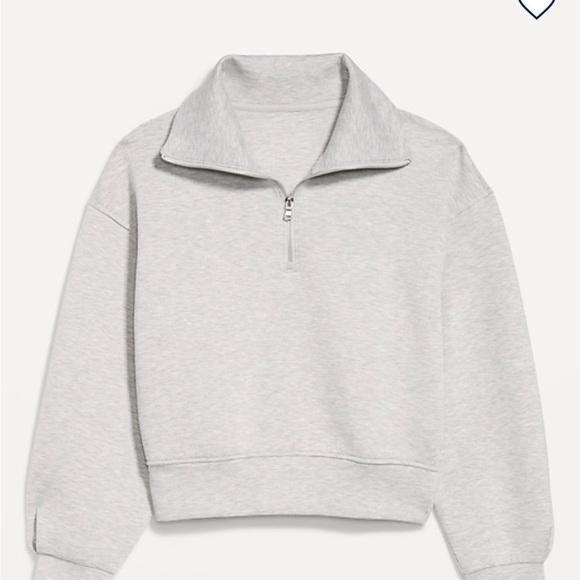 NWT Old Navy Women's Bounce Fleece Quarter-Zip Sweatshirt - Picture 2 of 5